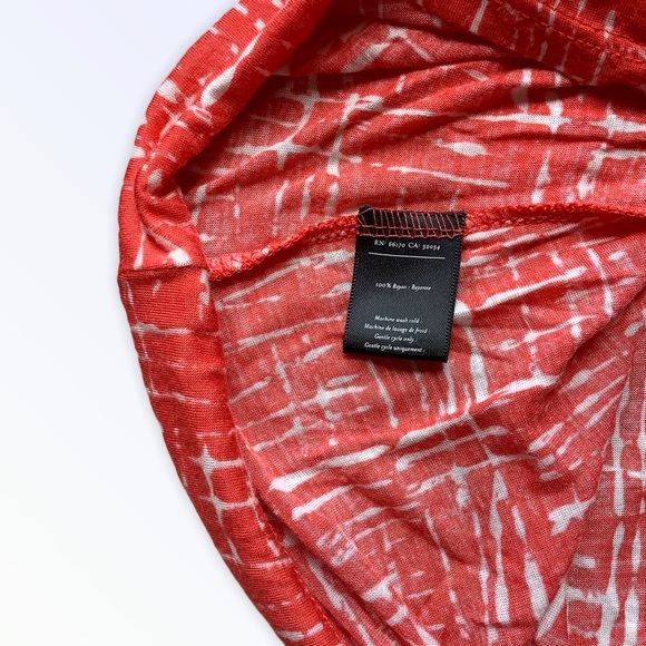 Deletta Red & White Top with 3/4 Sleeves Sz ExS - Picture 5 of 5